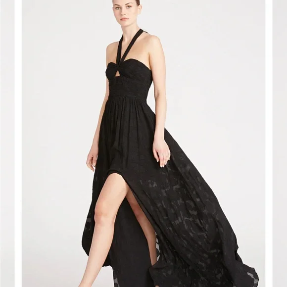 Elegant Black Halter Maxi Dress - Picture 4 of 10